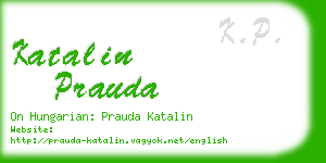 katalin prauda business card